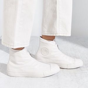 Converse Shroud Leather Wedge Sneaker White